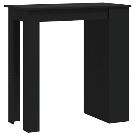 Bartafel met opbergrek 102x50x103,5 cm bewerkt hout zwart 2