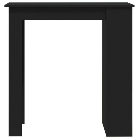 Bartafel met opbergrek 102x50x103,5 cm bewerkt hout zwart 5