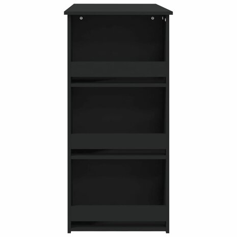 Bartafel met opbergrek 102x50x103,5 cm bewerkt hout zwart 6