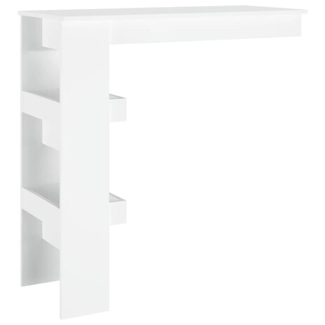 Bartafel wandgemonteerd 102x45x103,5 cm bewerkt hout wit 5