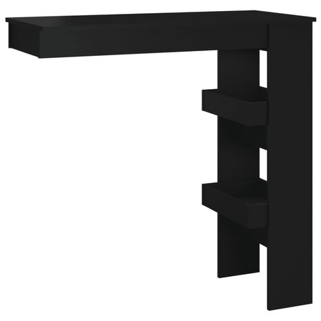 Bartafel wandgemonteerd 102x45x103,5 cm bewerkt hout zwart 2
