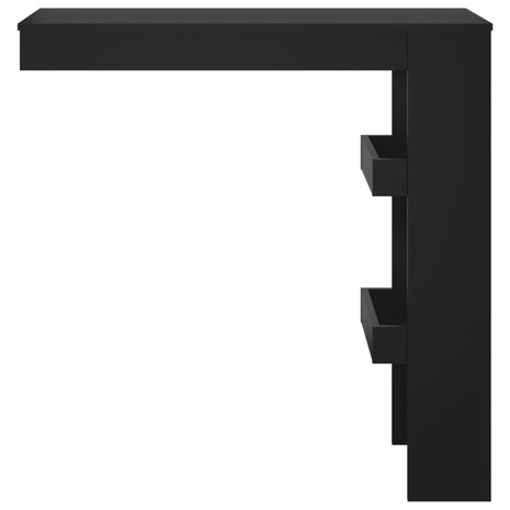 Bartafel wandgemonteerd 102x45x103,5 cm bewerkt hout zwart 3