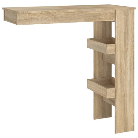 Bartafel wandgemonteerd 102x45x103,5 cm bewerkt hout eikenkleur 2