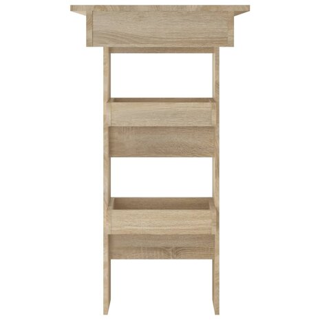 Bartafel wandgemonteerd 102x45x103,5 cm bewerkt hout eikenkleur 4