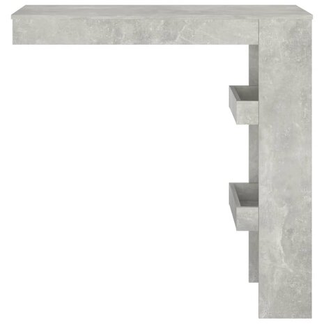 Bartafel wandgemonteerd 102x45x103,5 cm bewerkt hout grijs 3