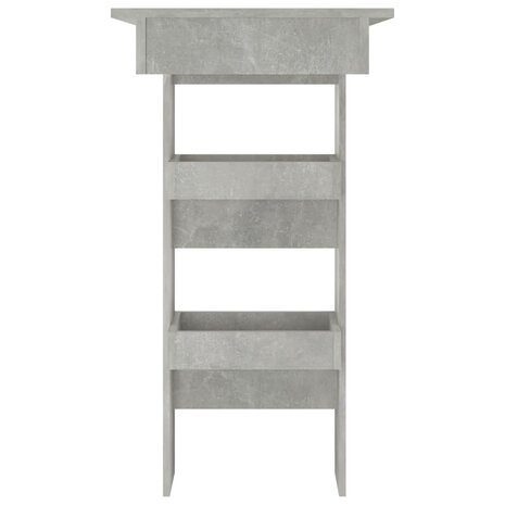 Bartafel wandgemonteerd 102x45x103,5 cm bewerkt hout grijs 4