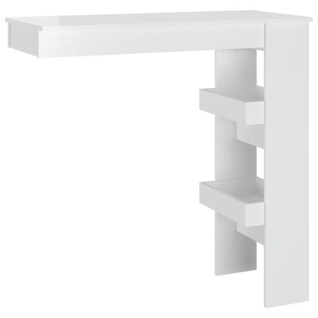 Bartafel wandgemonteerd 102x45x103,5 cm hout hoogglans wit 2
