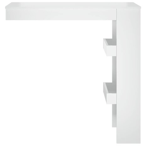 Bartafel wandgemonteerd 102x45x103,5 cm hout hoogglans wit 3