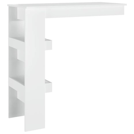 Bartafel wandgemonteerd 102x45x103,5 cm hout hoogglans wit 5
