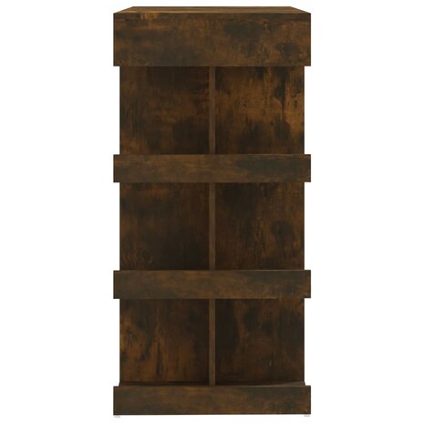 Bartafel met opbergrek 100x50x101,5 cm hout gerookt eiken 6