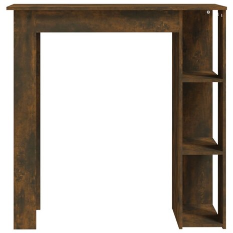 Bartafel met schap 102x50x103,5 cm bewerkt hout gerookt eiken 3