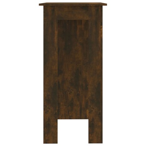 Bartafel met schap 102x50x103,5 cm bewerkt hout gerookt eiken 4