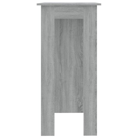 Bartafel met schap 102x50x103,5 cm bewerkt hout grijs sonoma 4