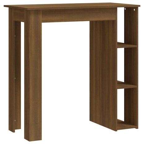 Bartafel met schap 102x50x103,5 cm bewerkt hout bruin eiken 2