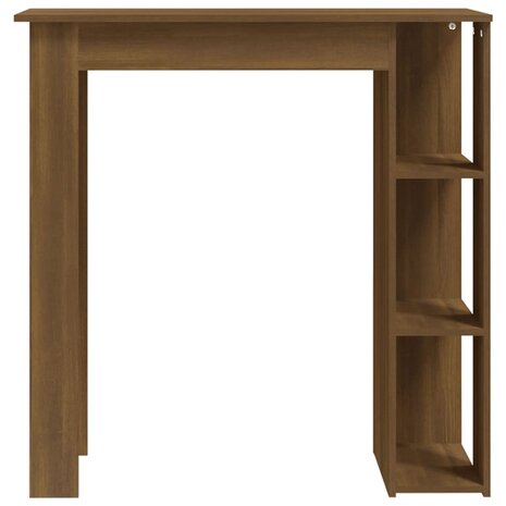 Bartafel met schap 102x50x103,5 cm bewerkt hout bruin eiken 3