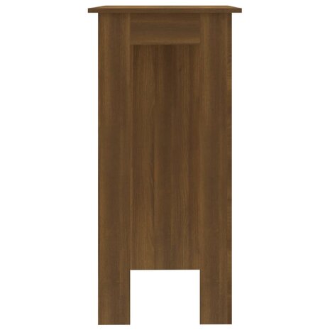Bartafel met schap 102x50x103,5 cm bewerkt hout bruin eiken 4