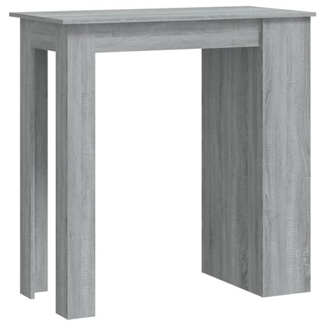 Bartafel met opbergrek 102x50x103,5 cm hout grijs sonoma 2