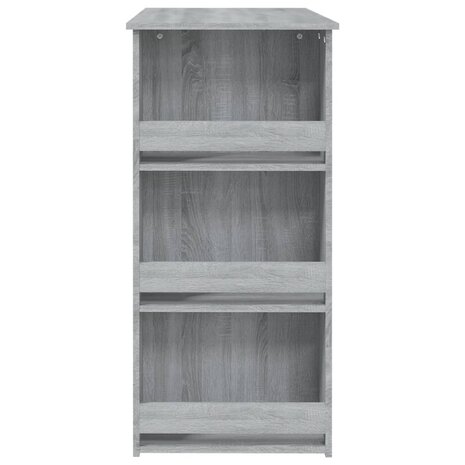 Bartafel met opbergrek 102x50x103,5 cm hout grijs sonoma 6