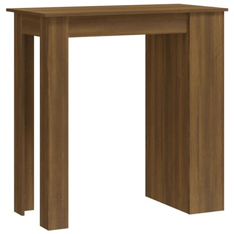 Bartafel met opbergrek 102x50x103,5 cm bewerkt hout bruin eiken 2