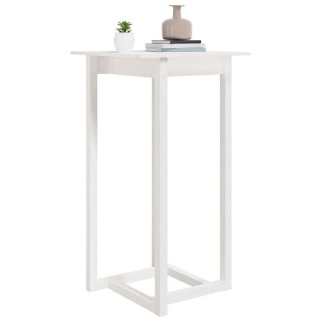 Bartafel 60x60x110 cm massief grenenhout wit 5