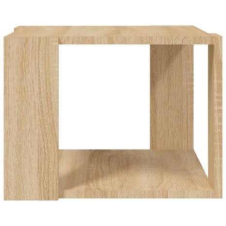 Salontafel 40x40x30 cm bewerkt hout sonoma eikenkleurig 5