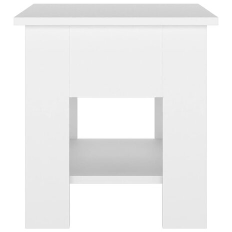 Salontafel 40x40x42 cm bewerkt hout wit 5