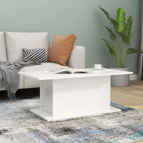 Salontafel 102x55,5x40 cm bewerkt hout witr 1