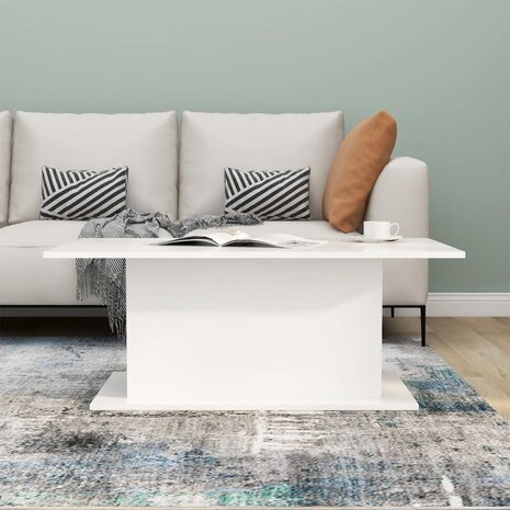 Salontafel 102x55,5x40 cm bewerkt hout witr 4
