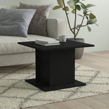 Salontafel 55,5x55,5x40 cm bewerkt hout zwart 1