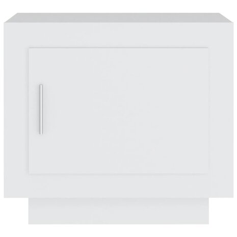 Salontafel 51x50x45 cm bewerkt hout wit 3