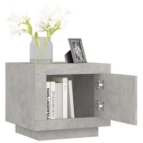 Salontafel 51x50x45 cm bewerkt hout betongrijs 8