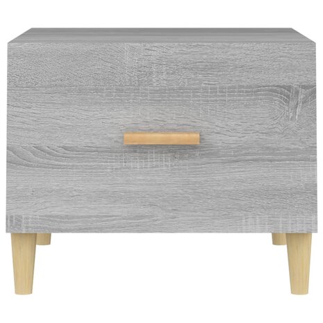 Salontafel 50x50x40 cm bewerkt hout grijs sonoma eikenkleurig 6