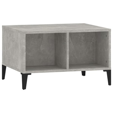 Salontafel 60x50x36,5 cm bewerkt hout betongrijs 2