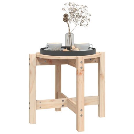 Salontafel Ø 52,5x45 cm massief grenenhout 4