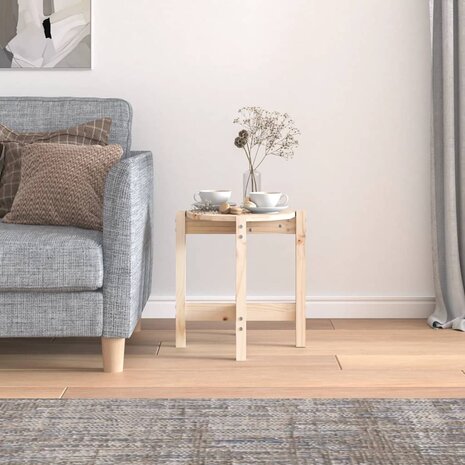 Salontafel Ø 42,5x45 cm massief grenenhout 3