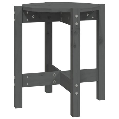 Salontafel Ø 42,5x45 cm massief grenenhout grijs 2