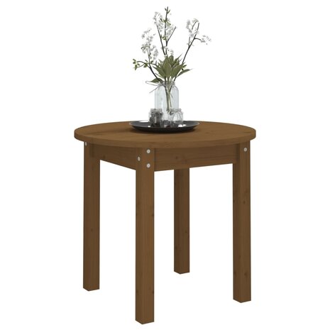Salontafel Ø 45x40 cm massief grenenhout honingbruin 4