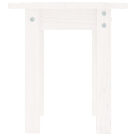 Salontafel Ø 35x35 cm massief grenenhout wit 5