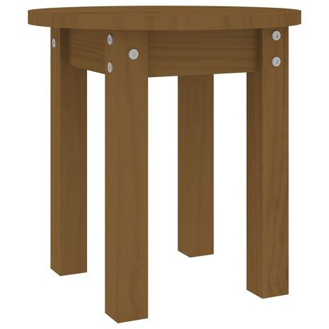 Salontafel Ø 35x35 cm massief grenenhout honingbruin 2