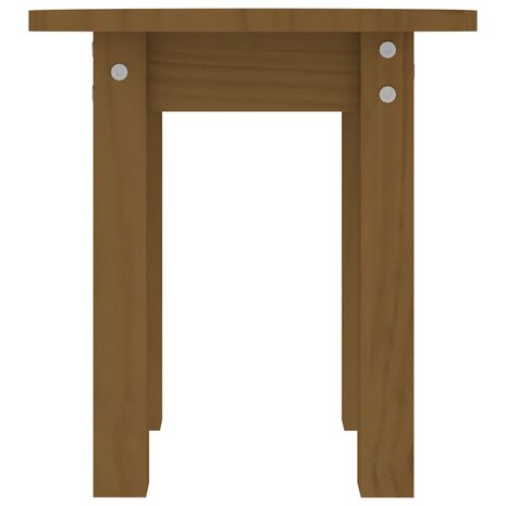 Salontafel Ø 35x35 cm massief grenenhout honingbruin 5