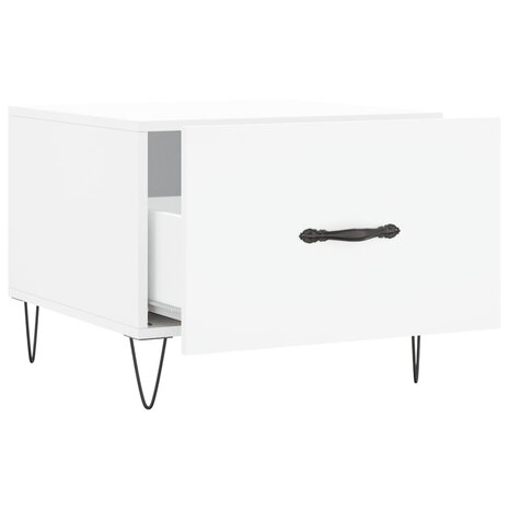Salontafel 50x50x40 cm bewerkt hout wit 6