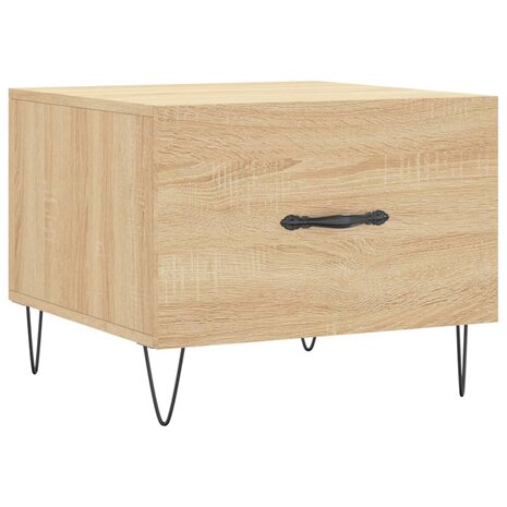 Salontafel 50x50x35 cm bewerkt hout sonoma eikenkleurig 2