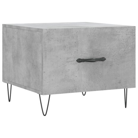 Salontafel 50x50x40 cm bewerkt hout betongrijs 2