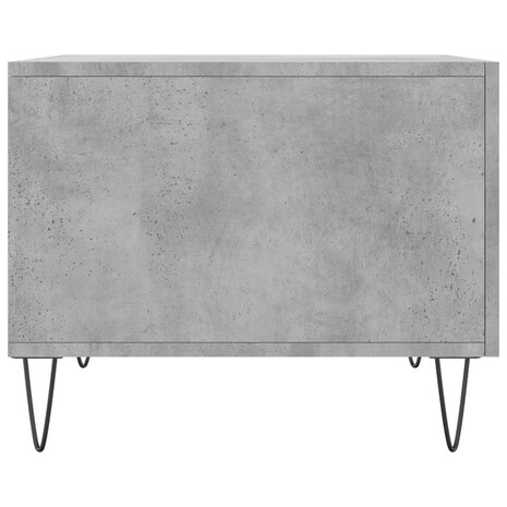Salontafel 50x50x40 cm bewerkt hout betongrijs 7