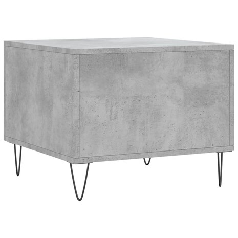 Salontafel 50x50x40 cm bewerkt hout betongrijs 8