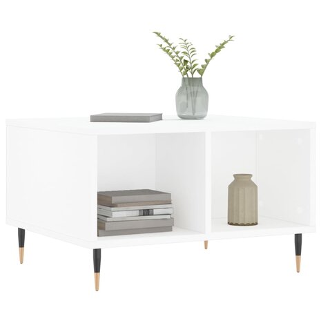 Salontafel 60x50x36,5 cm bewerkt hout wit 3