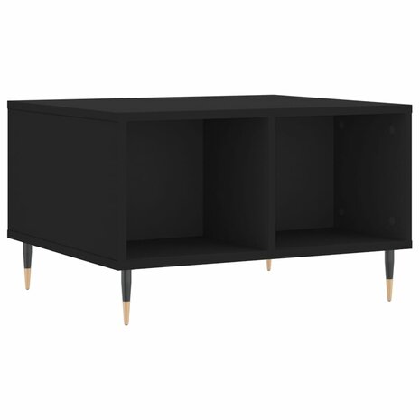 Salontafel 60x50x36,5 cm bewerkt hout zwart 2
