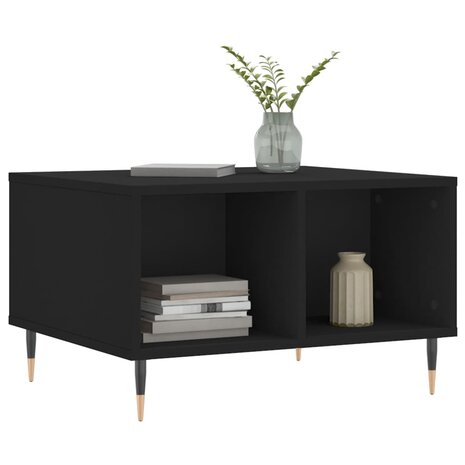 Salontafel 60x50x36,5 cm bewerkt hout zwart 3