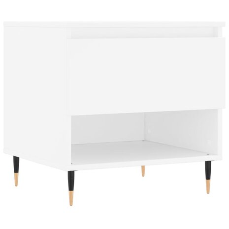 Salontafel 50x46x50 cm bewerkt hout wit 2