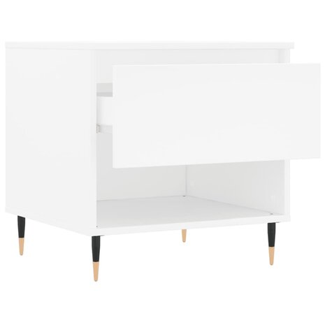 Salontafel 50x46x50 cm bewerkt hout wit 6
